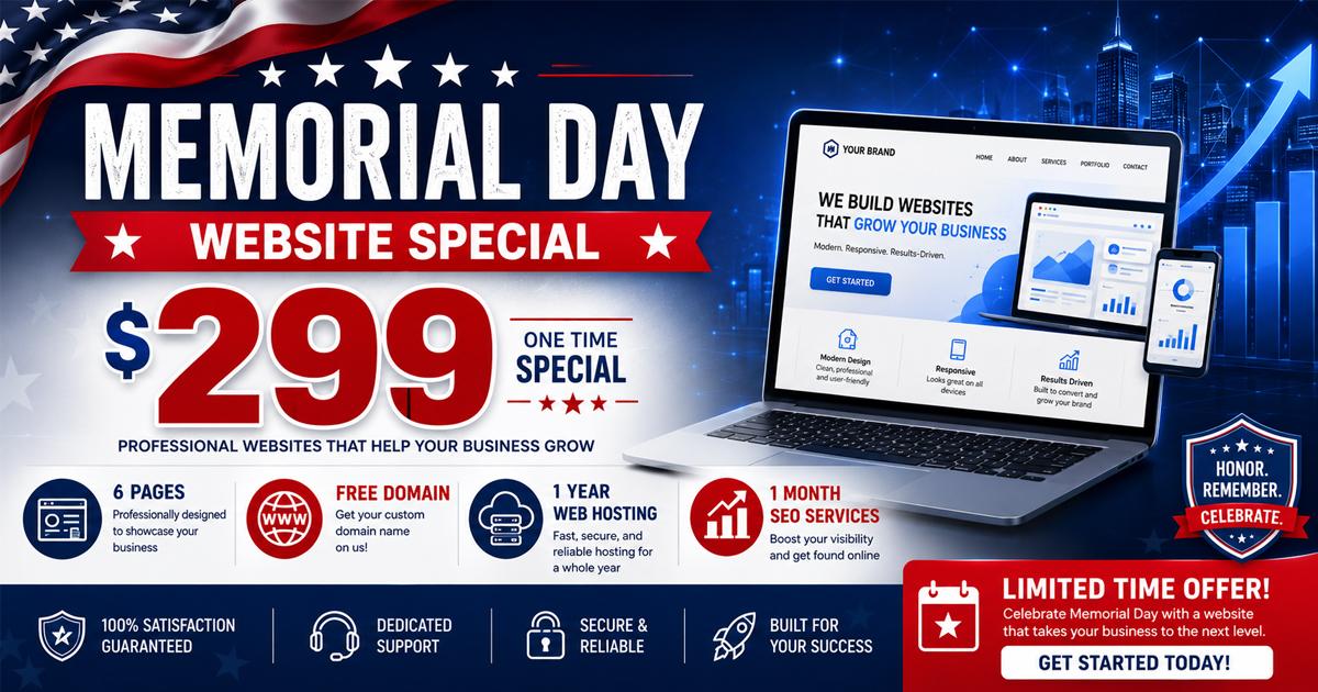 Memorial Day Website Special